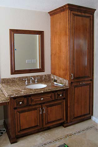 bathroom cabinet detail