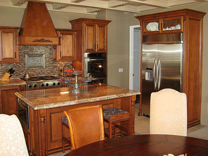 custom kitchen cabinets, wood carving