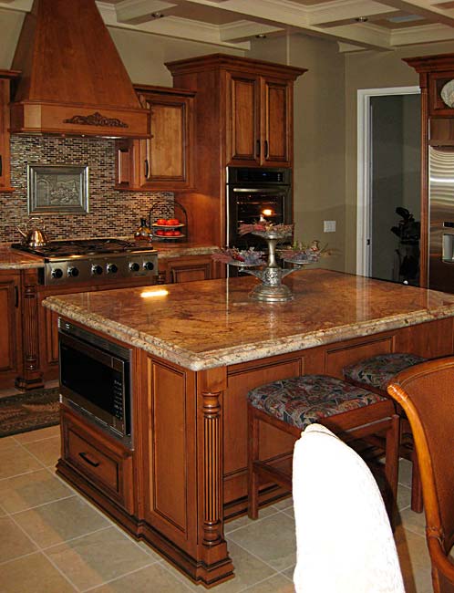 custom kitchen cabinets, wood carving