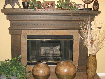 solid wood fireplace