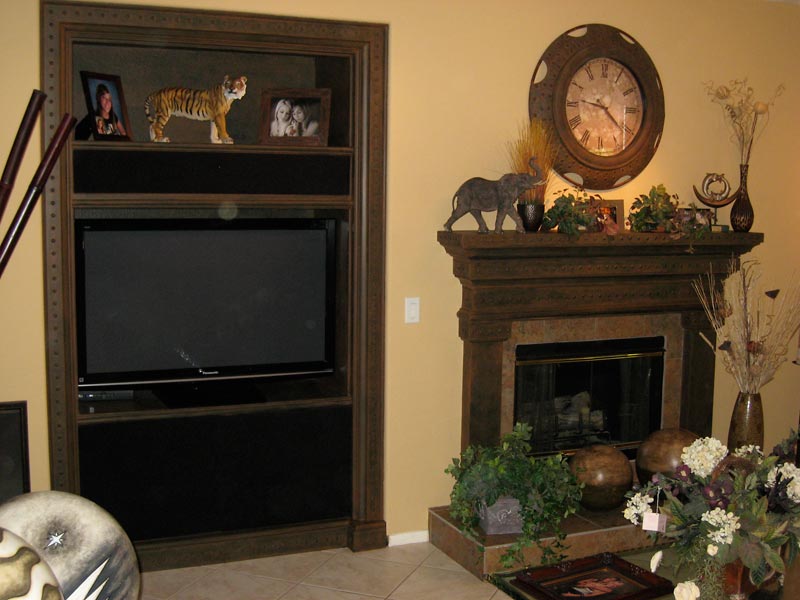 fireplace, entertainment center