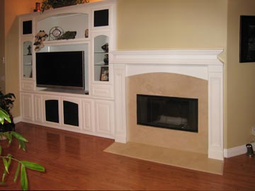 fireplace with entertainment center