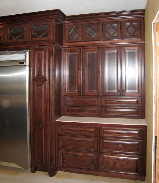 custom kitchen cabinets, wood carving