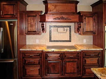 carved hooded kitchen