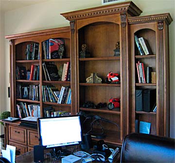 library shelving, solid wood