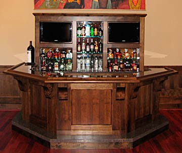 Fabulous wet bar, solid wood