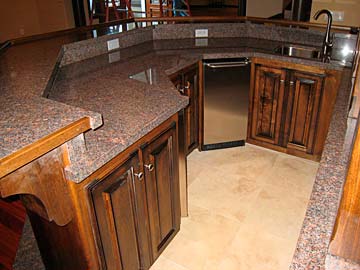 storage cabinets in wet bar