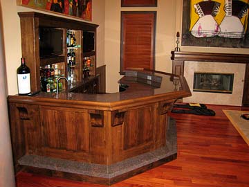 built in wet bar