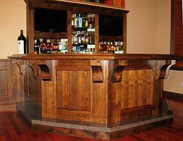 wet bar, custom built