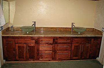 spacious bathroom vanity