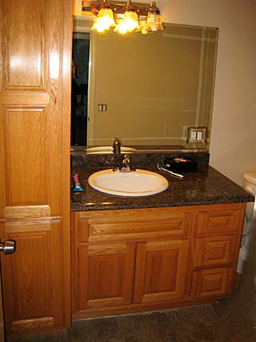 solid wood custom bathroom cabinets