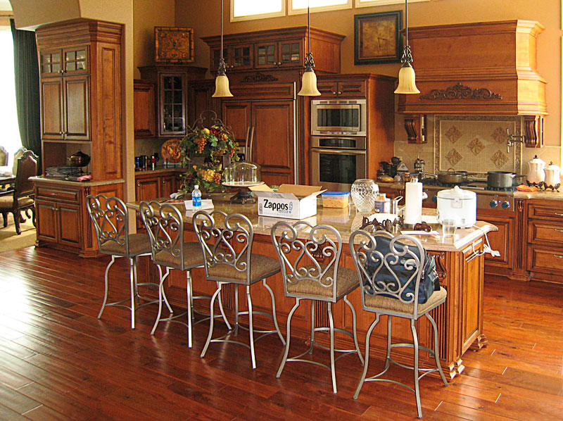 custom kitchen cabinets, wood carving