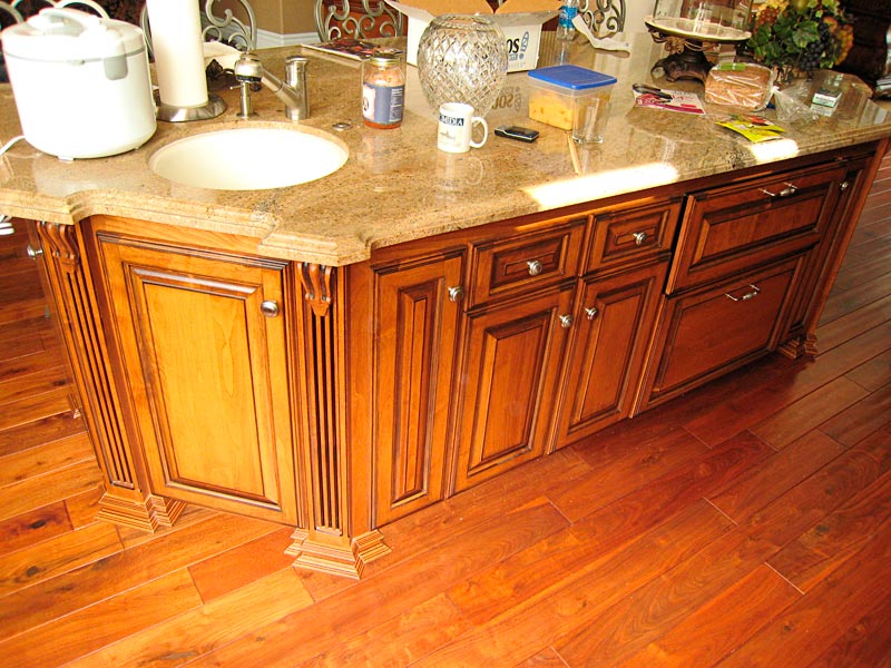 custom kitchen cabinets, wood carving