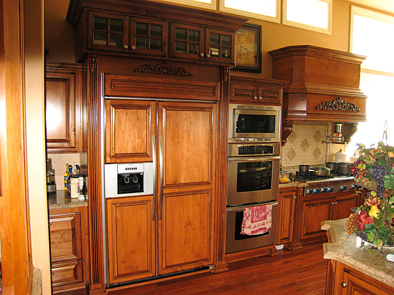 custom kitchen cabinets, wood carving