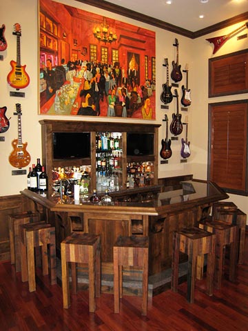 Fabulous wet bar, solid wood