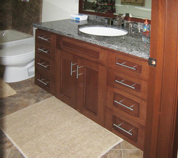 spacious bathroom vanity