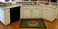 custom kitchen island, cabinets