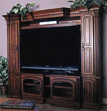 entertainment center, custom frame